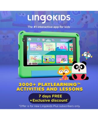 7" A7 Educational Kids Tablet with Epic! and Lingokids 32GB with Parental Controls & Kid-Proof Case