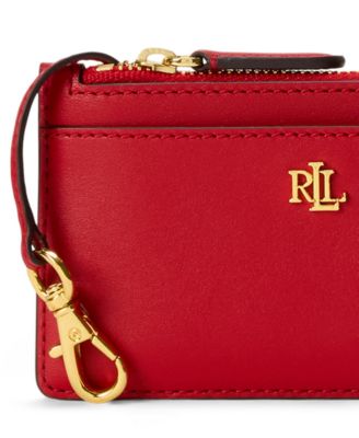 Leather L-Zip Card Case Wallet