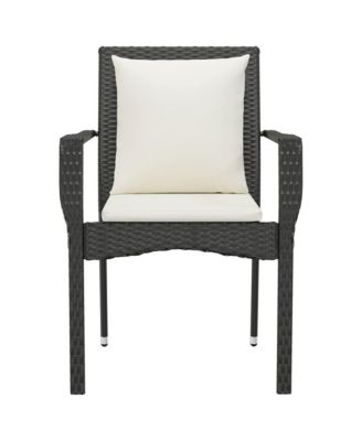 Garden Chair Black PE Rattan Standard Size Durable Garden Chair