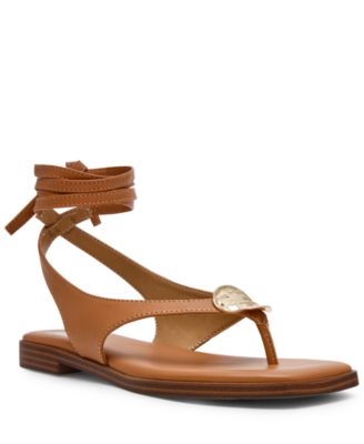 Women's Markly Lace-Up Embellished Flat Sandals