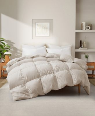 UNIKOME - Luxury Goose Down Feather Comforter, Twin Khaki