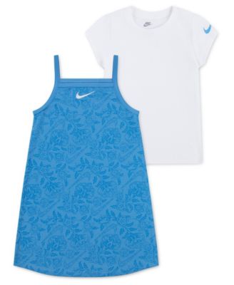 Girls' 4-6X Move with Nature Short-Sleeve T-Shirt and Dress, 2-Piece Set