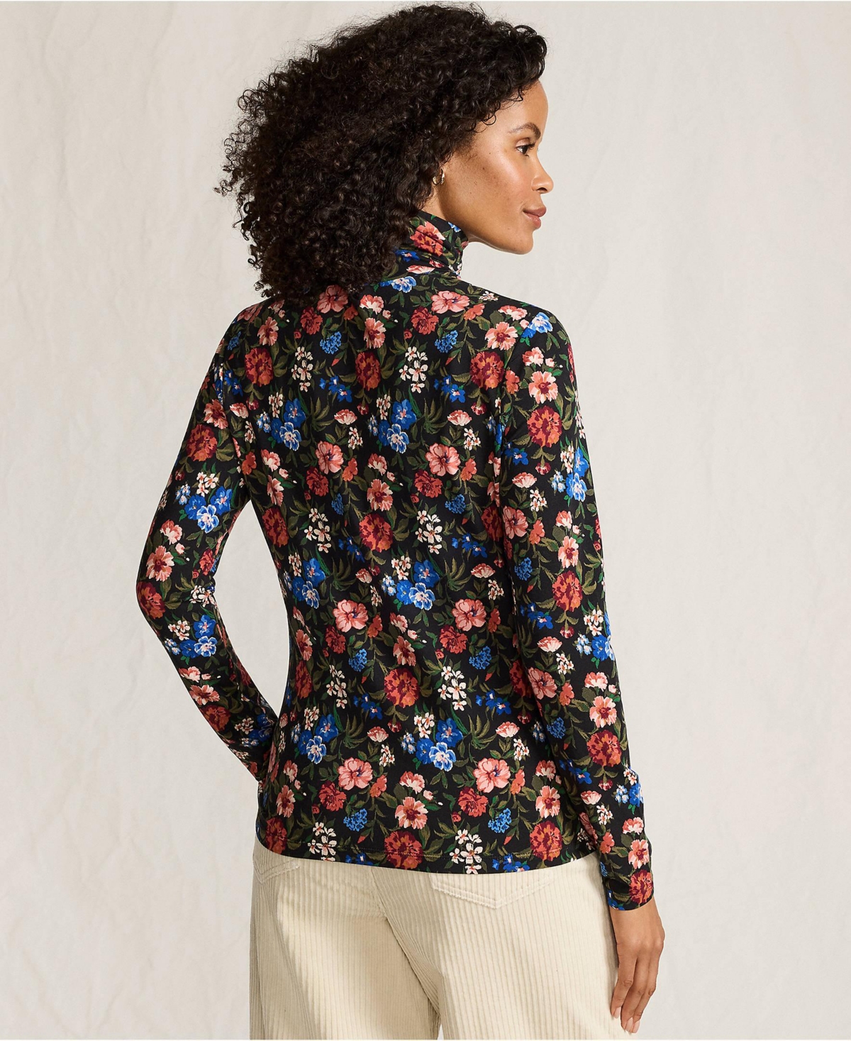 Lands' End Women's Lightweight Jersey Skimming Long Sleeve Turtleneck