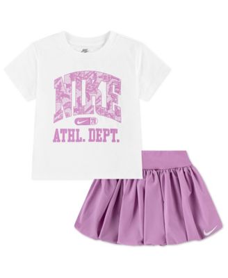 Girls' 4-6X Lace It Up Crewneck T-Shirt and Scooter Shorts, 2-Piece Set