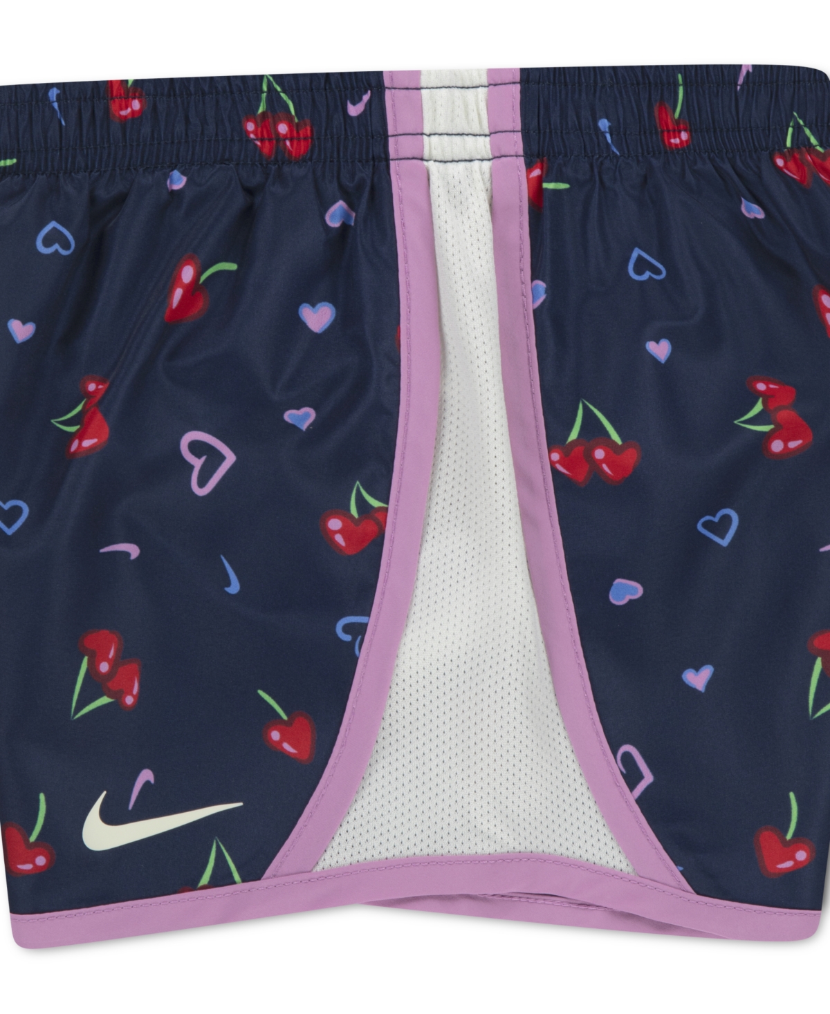 Nike Girls' 4-6X Cherry T-Shirt and Dri-fit Tempo Printed Shorts, 2-Piece Set