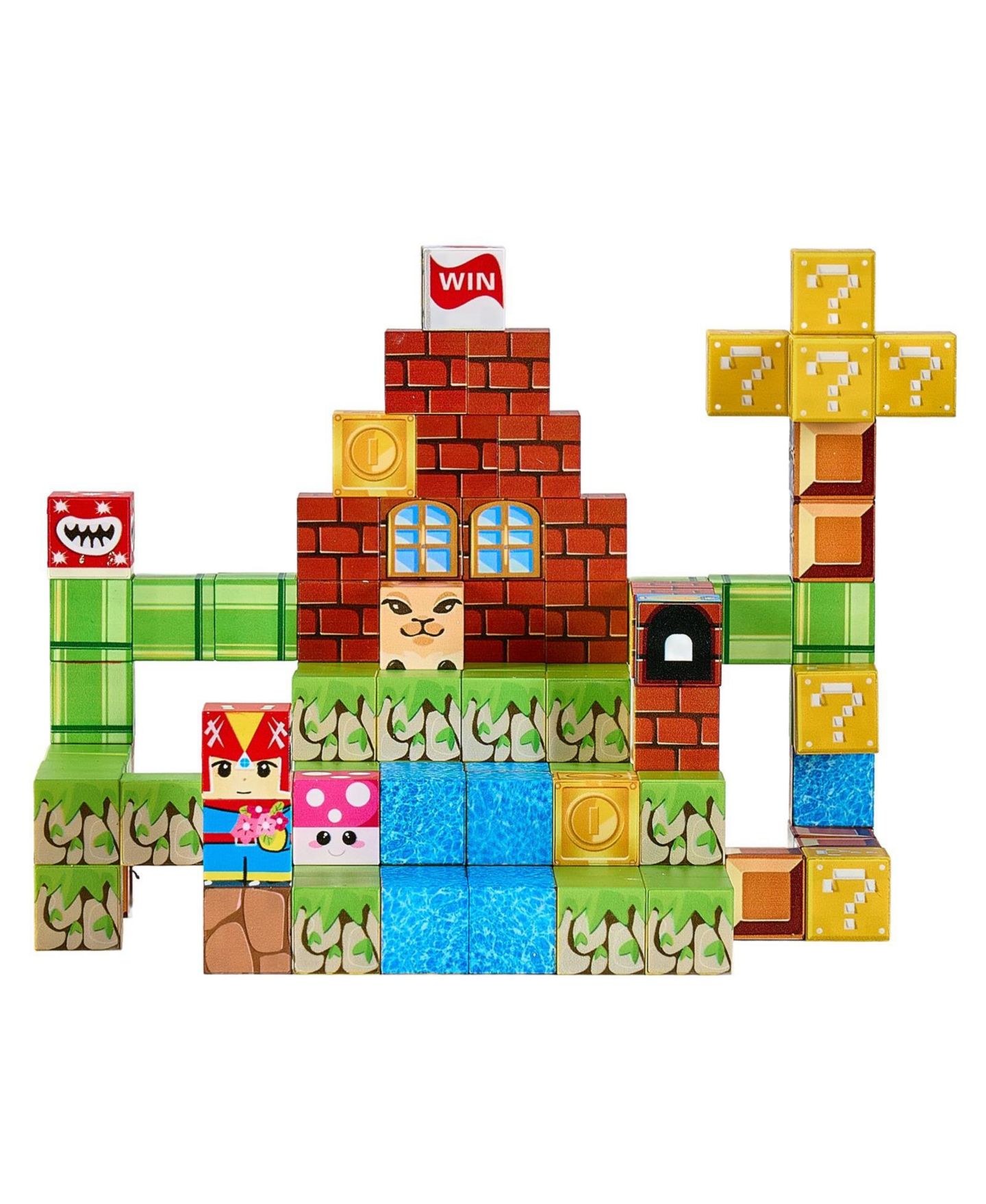 Детский конструктор Mecale Stem Magnetic Blocks 100-Piece Building Set, Ages 3+, цвет: Жёлтый — фото 9