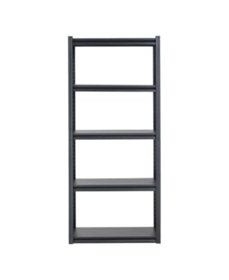 5-Tier Storage Shelves, 2000-Lb Capacity, 16"D x 32"W x 72"H, Adjustable Metal Utility Rack, Black