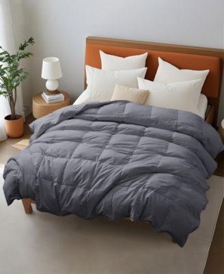 All-Season Goose Down Feather Fiber Comforter, Twin