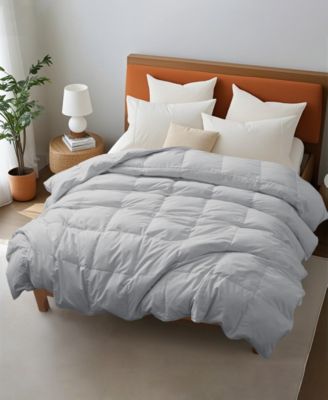 All-Season Goose Down Feather Fiber Comforter, Full/Queen