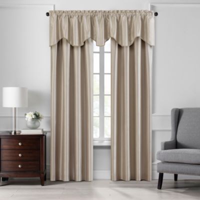 Colette Faux Silk Scalloped Window Valance