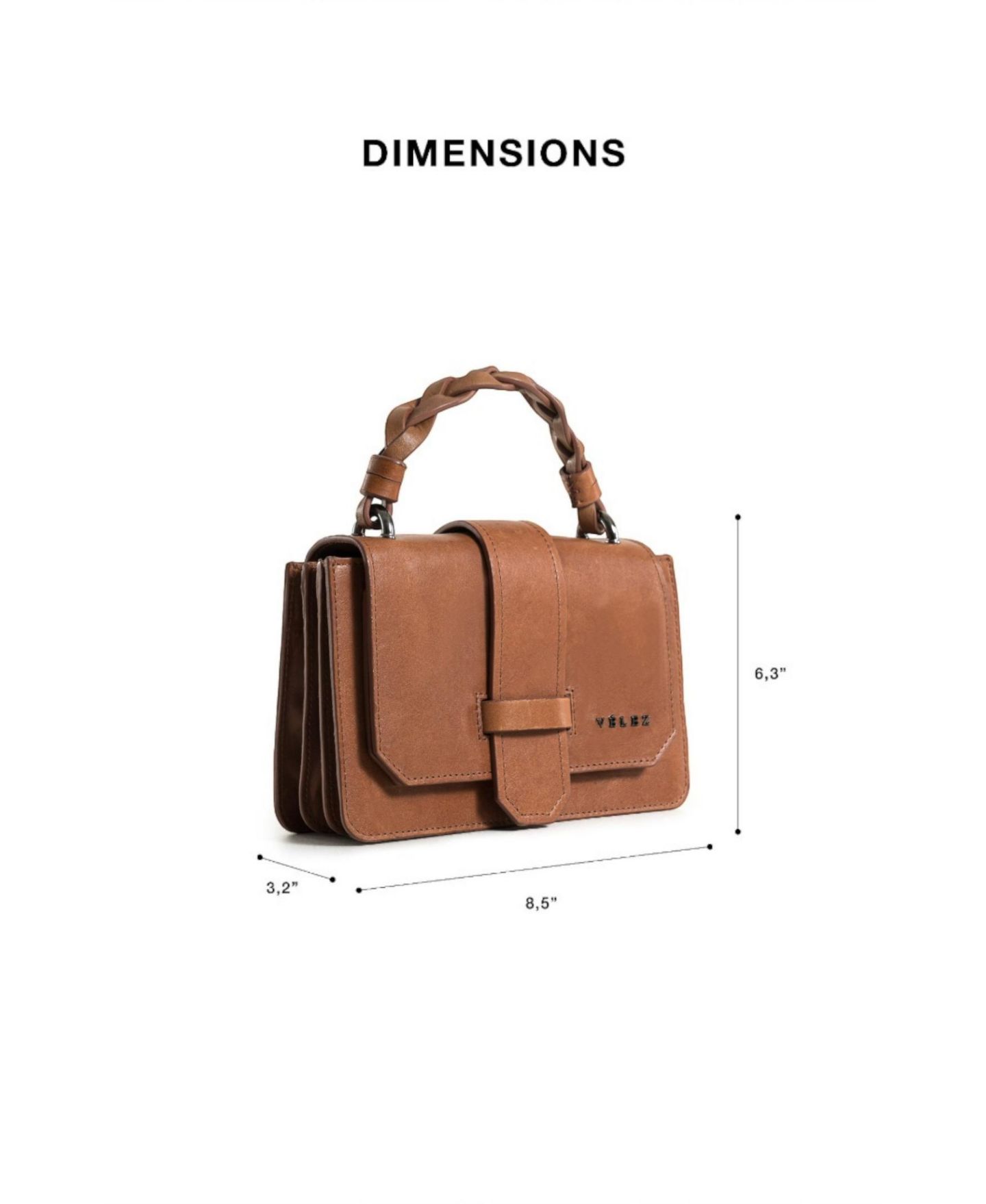 Женская сумка Velez Garniel Mini Bowling Bagleather With Braided Handle, цвет: Медовый — фото 5