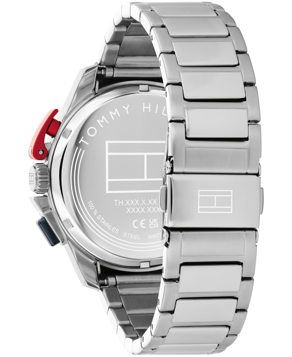 Tommy Hilfiger Men's Chronograph Silver Tone Stainless Steel Bracelet Watch, 44mm