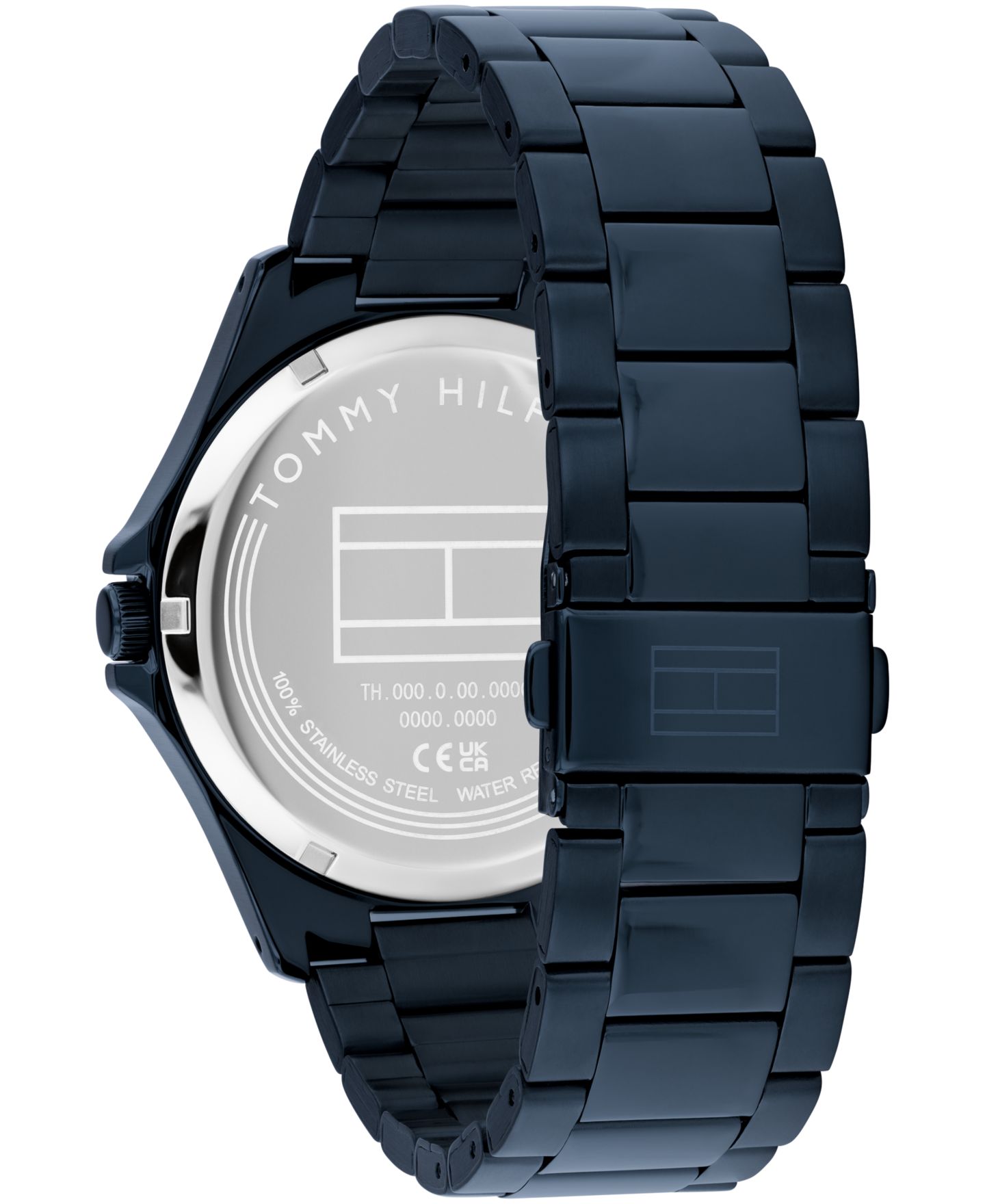 Мужские часы Tommy Hilfiger Quartz Ionic Plated Blue Stainless Steel Bracelet Watch, 42mm — фото 3