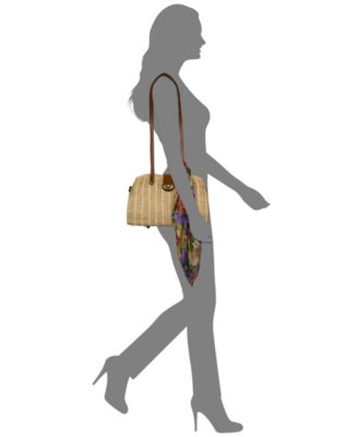 Isere Small Wicker Scarf Satchel Bag