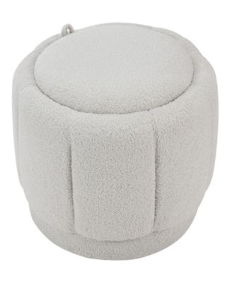 15.75" Fabric Lanyard Storage Ottoman