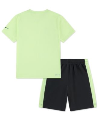 Boys' 4-7 Dri-FIT Swoosh T-Shirt and Shorts, 2-Piece Set