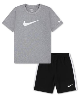 Boys' 4-7 Dri-FIT Swoosh T-Shirt and Shorts, 2-Piece Set