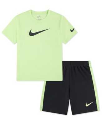Boys' 4-7 Dri-FIT Swoosh T-Shirt and Shorts, 2-Piece Set