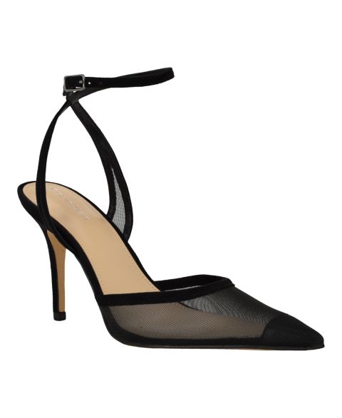 Женские туфли Calvin Klein Ozala Mesh Ankle Strap Stiletto Pumps, цвет: Чёрный сетчатый