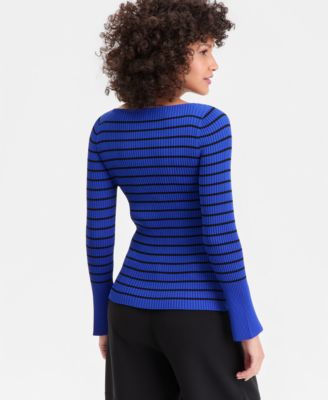 Women's Rib-Knit Split-Cuff Top