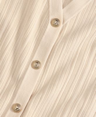 Women's Rib-Knit Long Cardigan