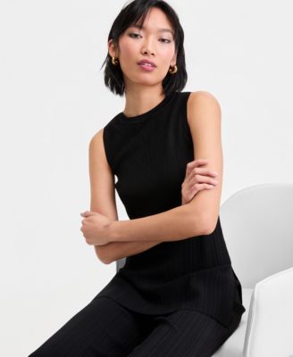 Women's Rib-Knit Sleeveless Tunic