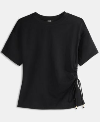 Women's Short Sleeve Side Tie T-Shirt