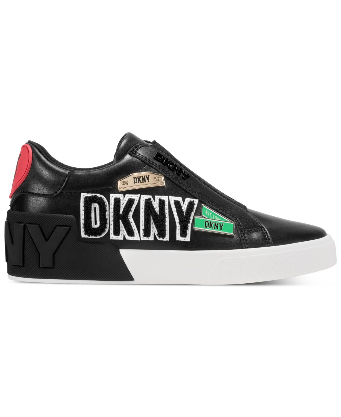 Женские кроссовки DKNY Mindy City Signs Slip-On, цвет: Чёрный — фото 2
