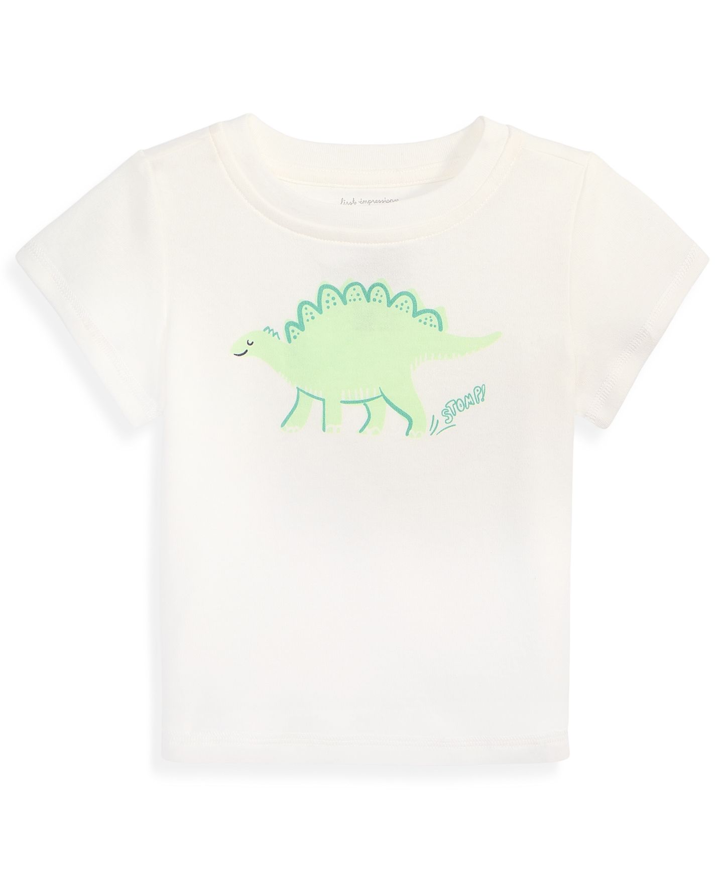 Футболка First Impressions Mix and Match Dinosaur T-Shirt для мальчиков-малышей, цвет: Белый — фото 1