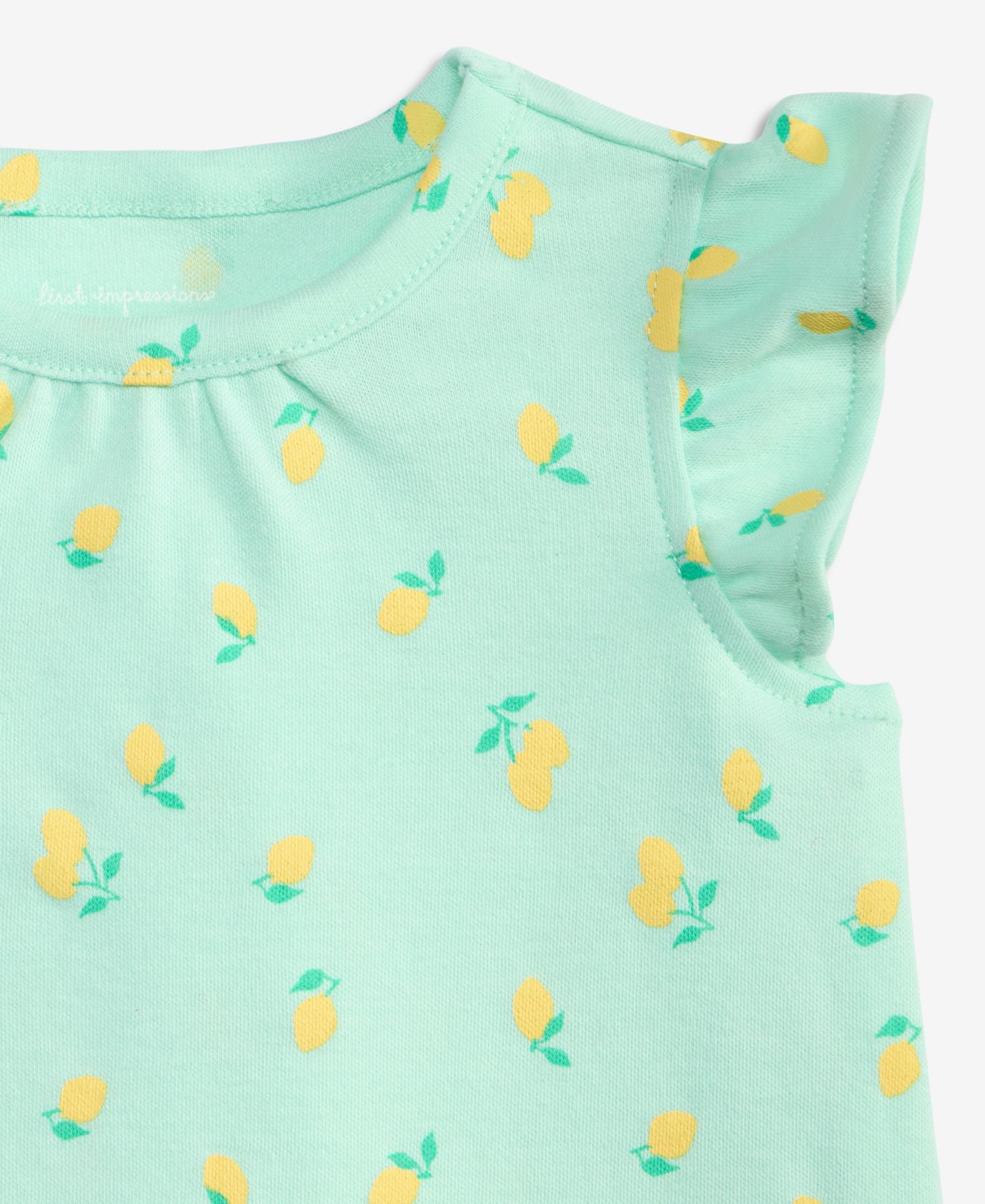 Baby Girls' 3M-24M Mix and Match Lemon-Print Flutter-Sleeve T-Shirt