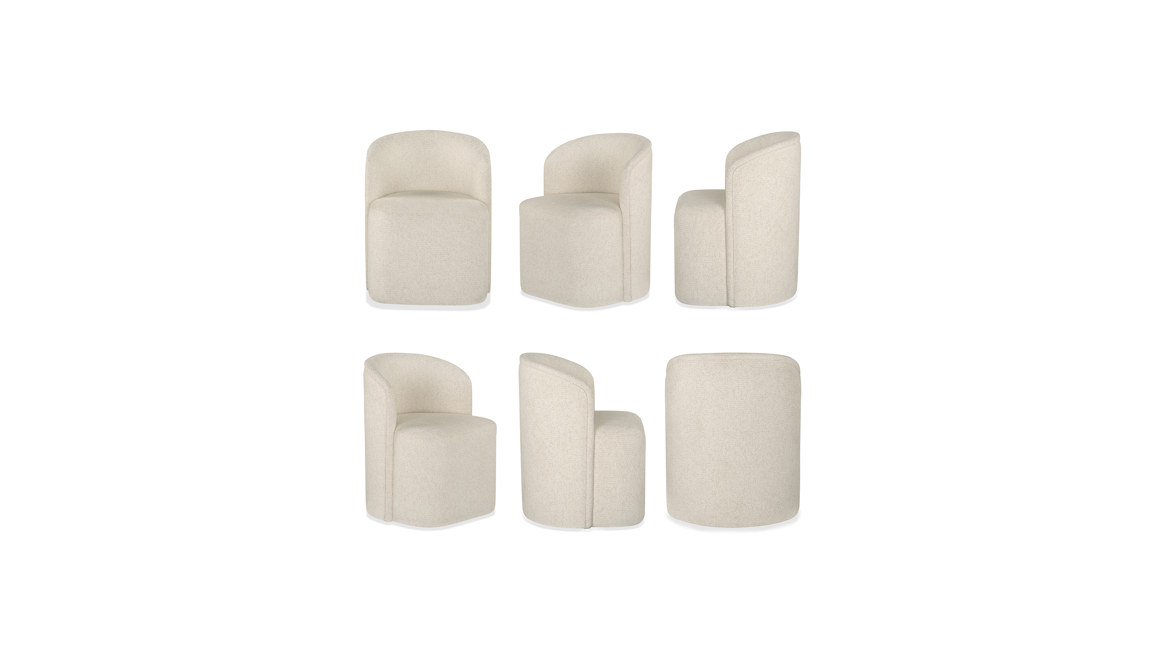 Furniture Marcel 6-Pc. Upholstered Barrel Side Chairs