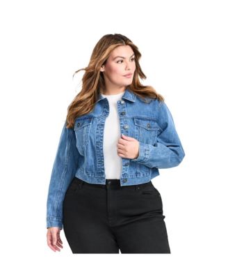 Women's Plus Size Emma Denim Cropped Jacket