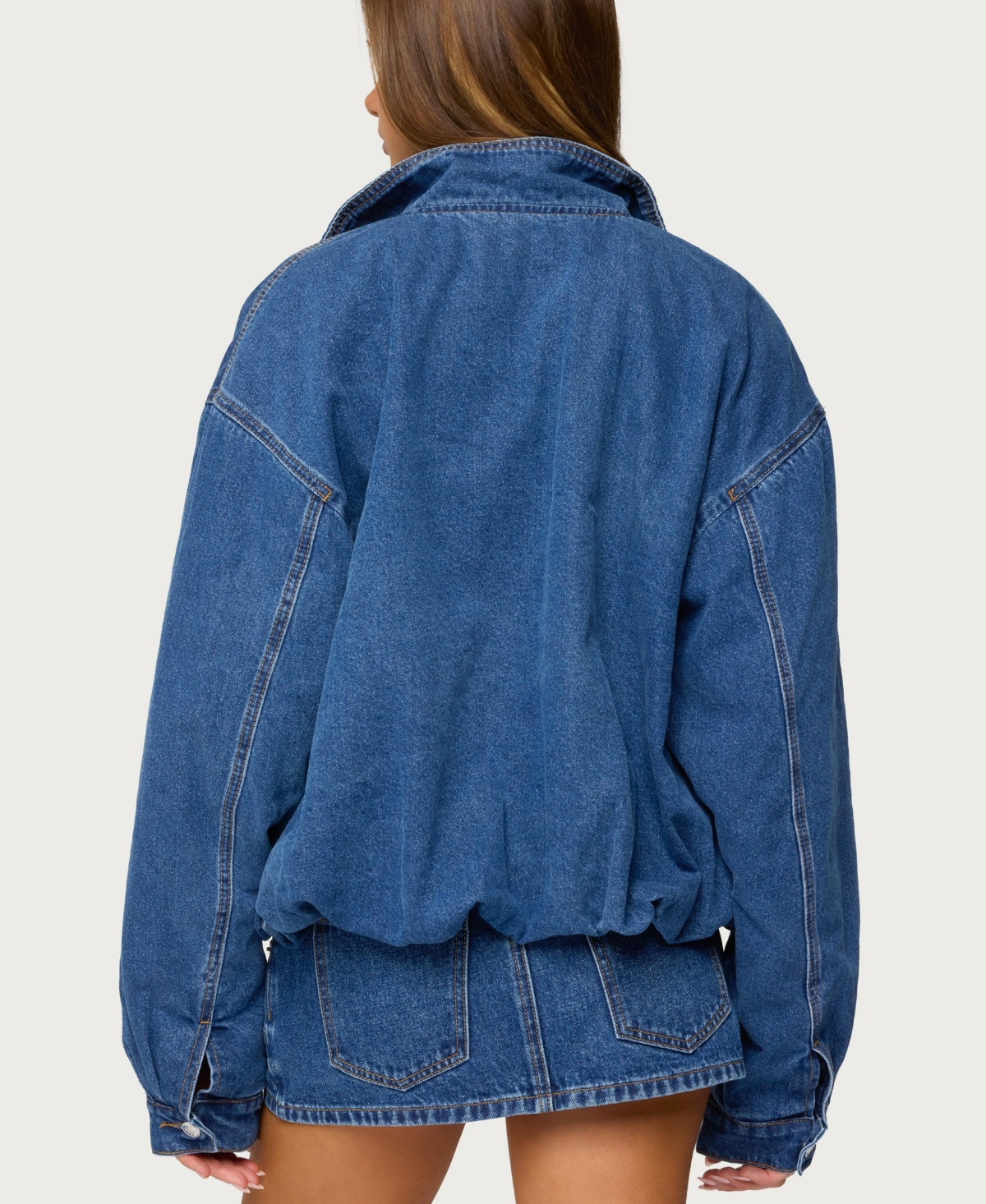 Edikted Women's Hilary Oversized Denim Coat