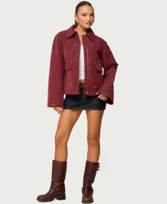 Women's Annabelle Oversized Faux Suede Jacket