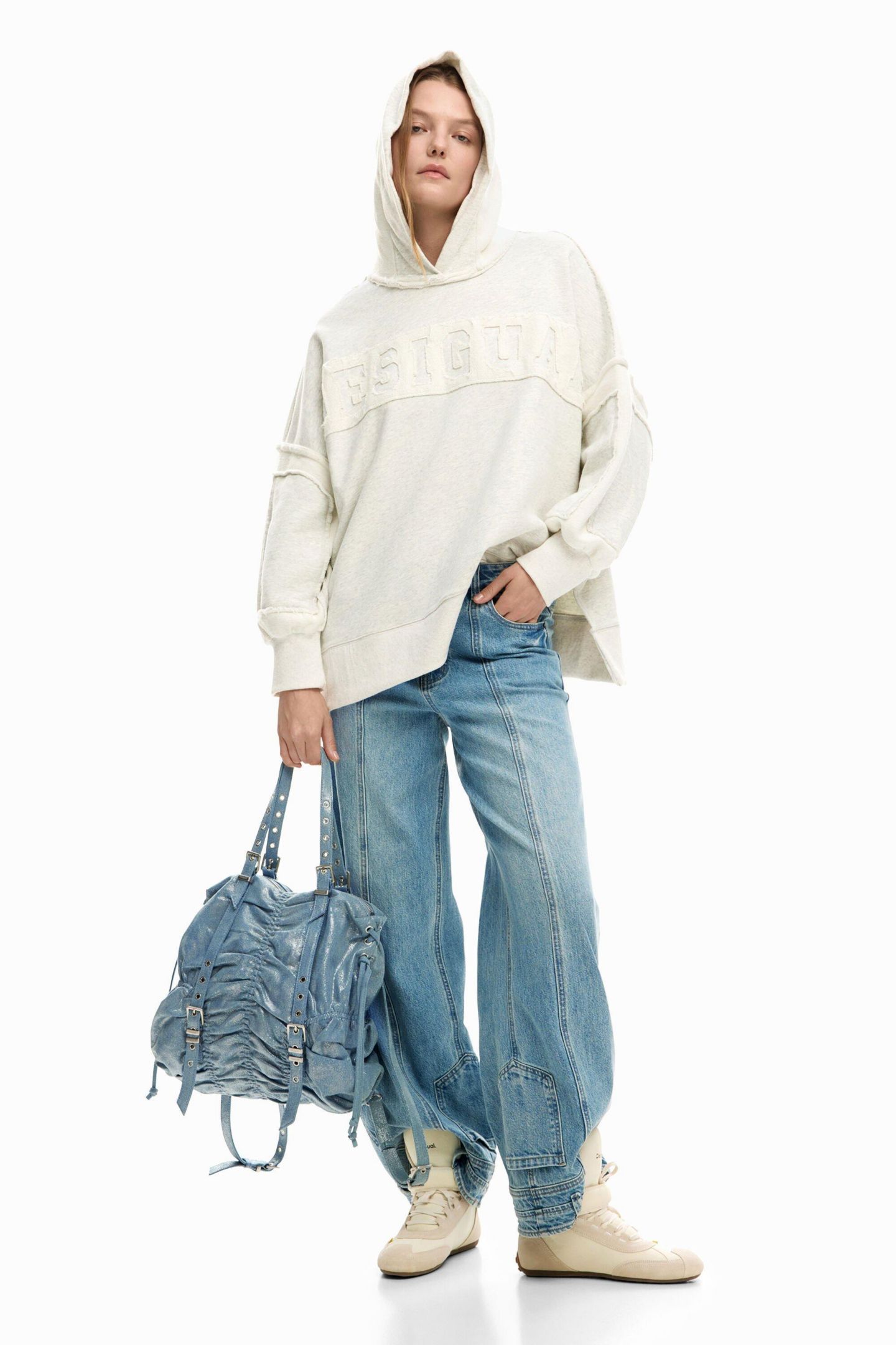 Рюкзак Desigual Medium Ruched Denim, цвет: Синий — фото 2