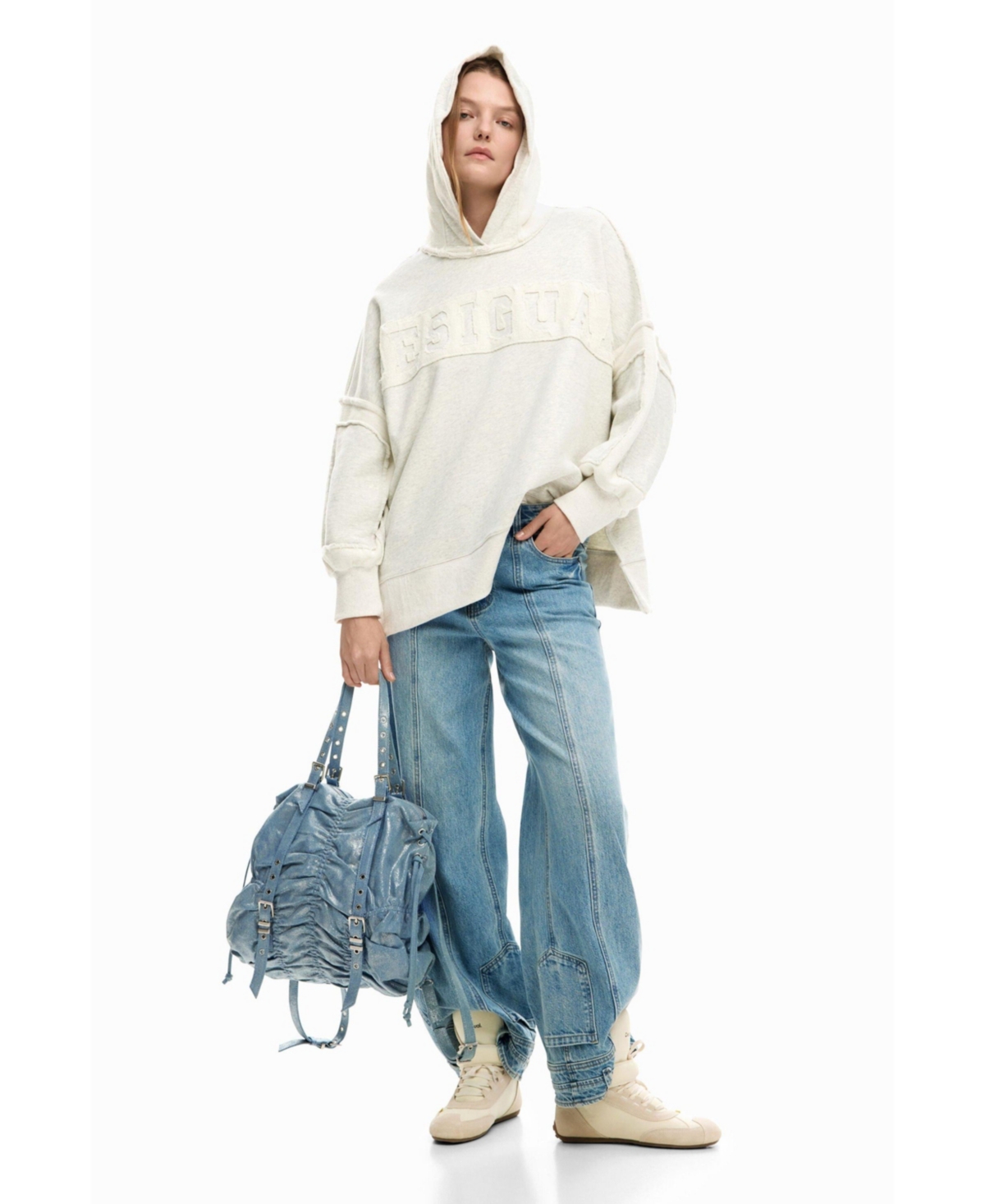 Desigual Women's Medium Ruched Denim Backpack