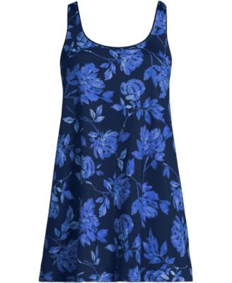 Plus Size Scoop Neck Mini Swim Dress Swimsuit