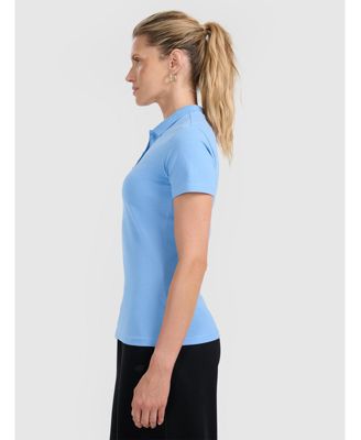 Women's slim polo shirt - navy blue