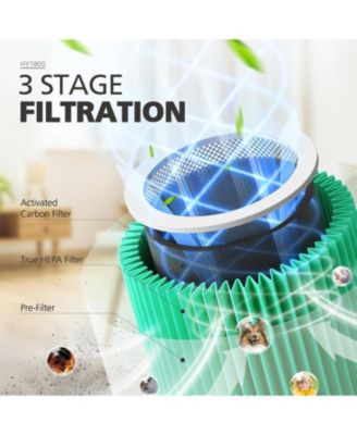 HY1800 Genuine Air Purifier Replacement Filter, H13 HEPA Filter for HY1800 Air Purifer, Efficiency Activated Carbon, 1 Pack, Original Version
