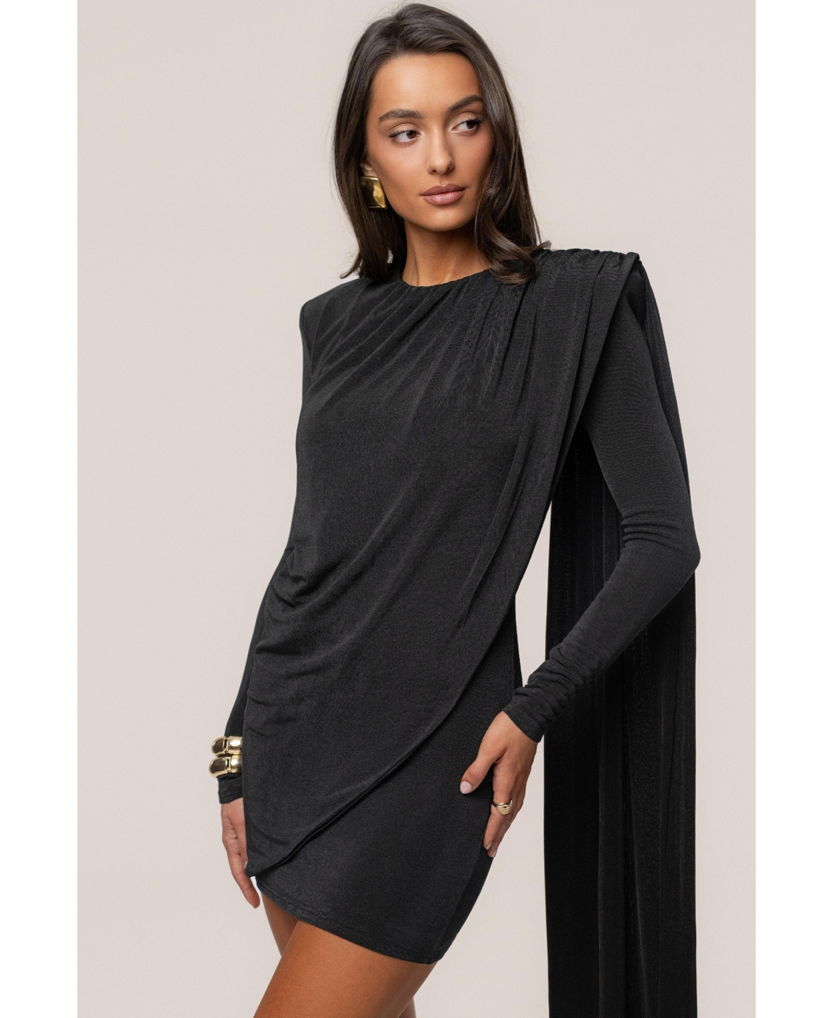 Jluxlabel Women's Midnight Draped Mini Dress