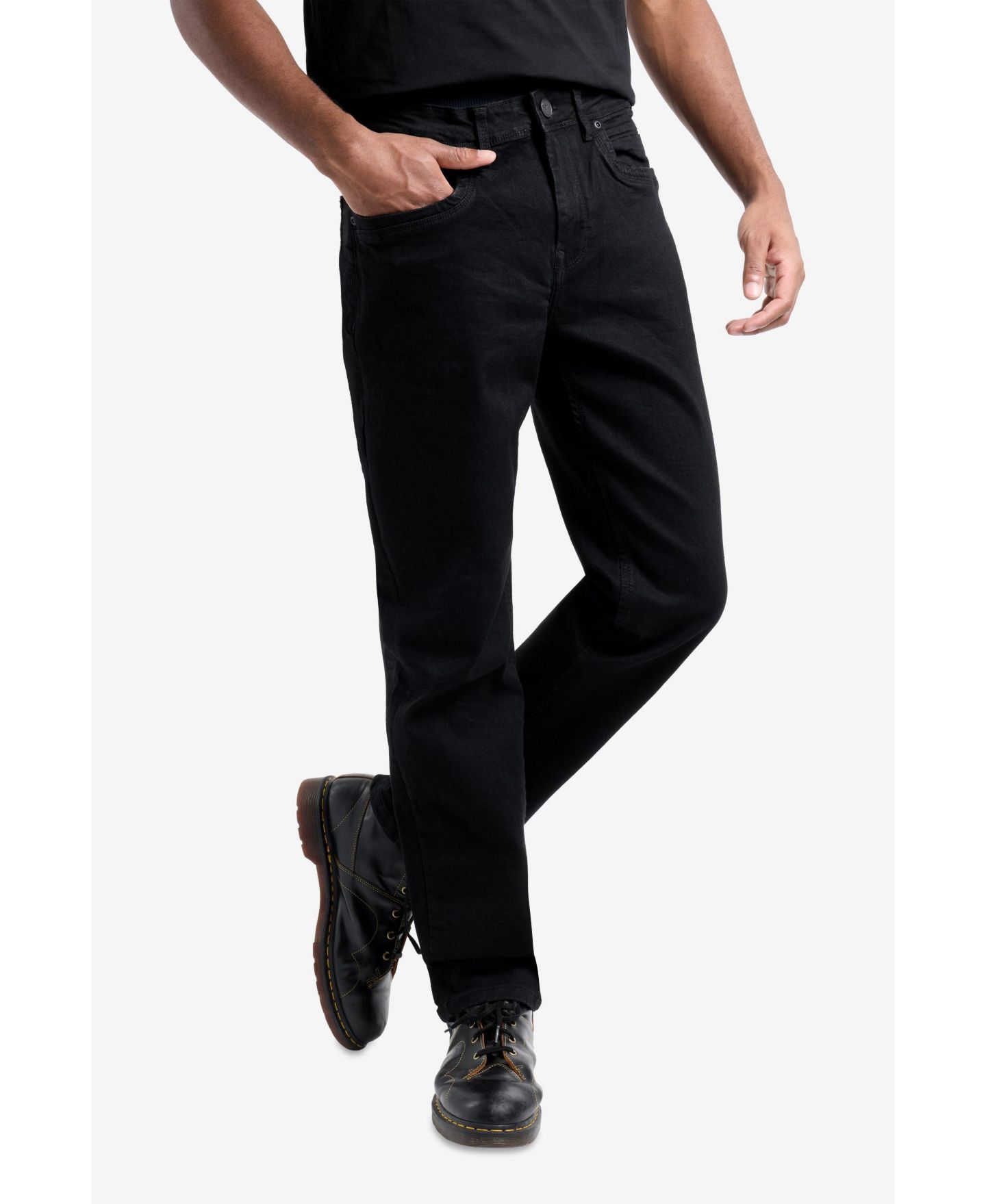 Мужские джинсы XRAY Super Soft Relaxed Slim Fit, цвет: Угольно-чёрный — фото 4