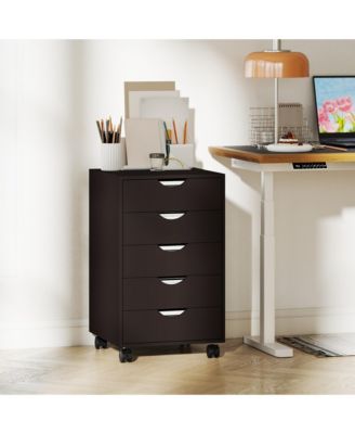 5 Drawer Filing Cabinet Home Office Mobile for Paper, Accessories