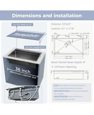 huluwat Gunmetal Black Waterfall Kitchen Sink Workstation Smart Pull Out Faucet Combo