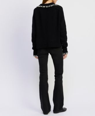 Women's Piper Whipstitch Spread Collar Sweater