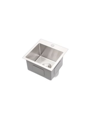 15x15x9inch Drop In Bar Sink Stainless Steel 16 Gauge Single Bowl Topmount Kitchen