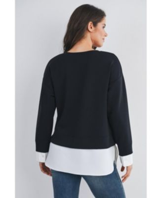 Maternity Casual Long Sleeve Layered Sweatshirt