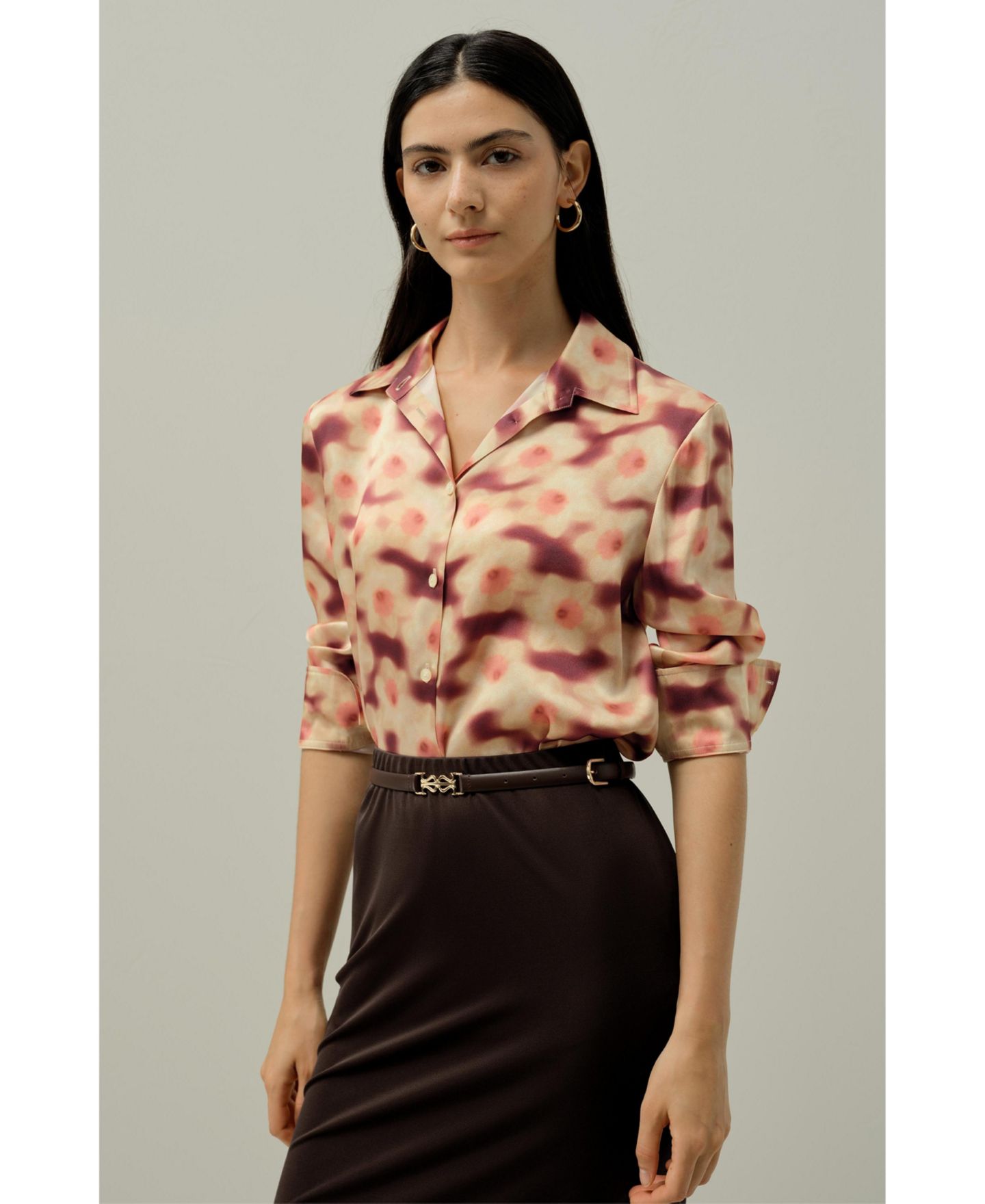 Женская блузка LILYSILK Daffodil Print Silk, цвет: Daffodil Dream — фото 5