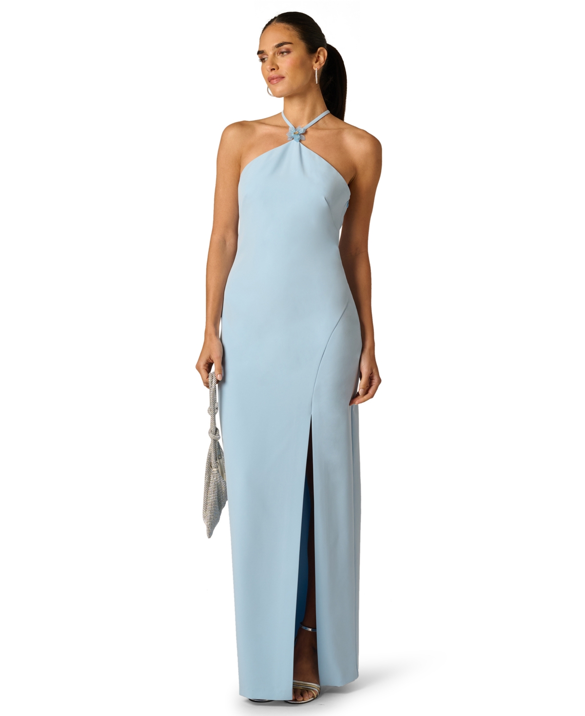 Adrianna Women's Stretch Halter Neck Ball Gown