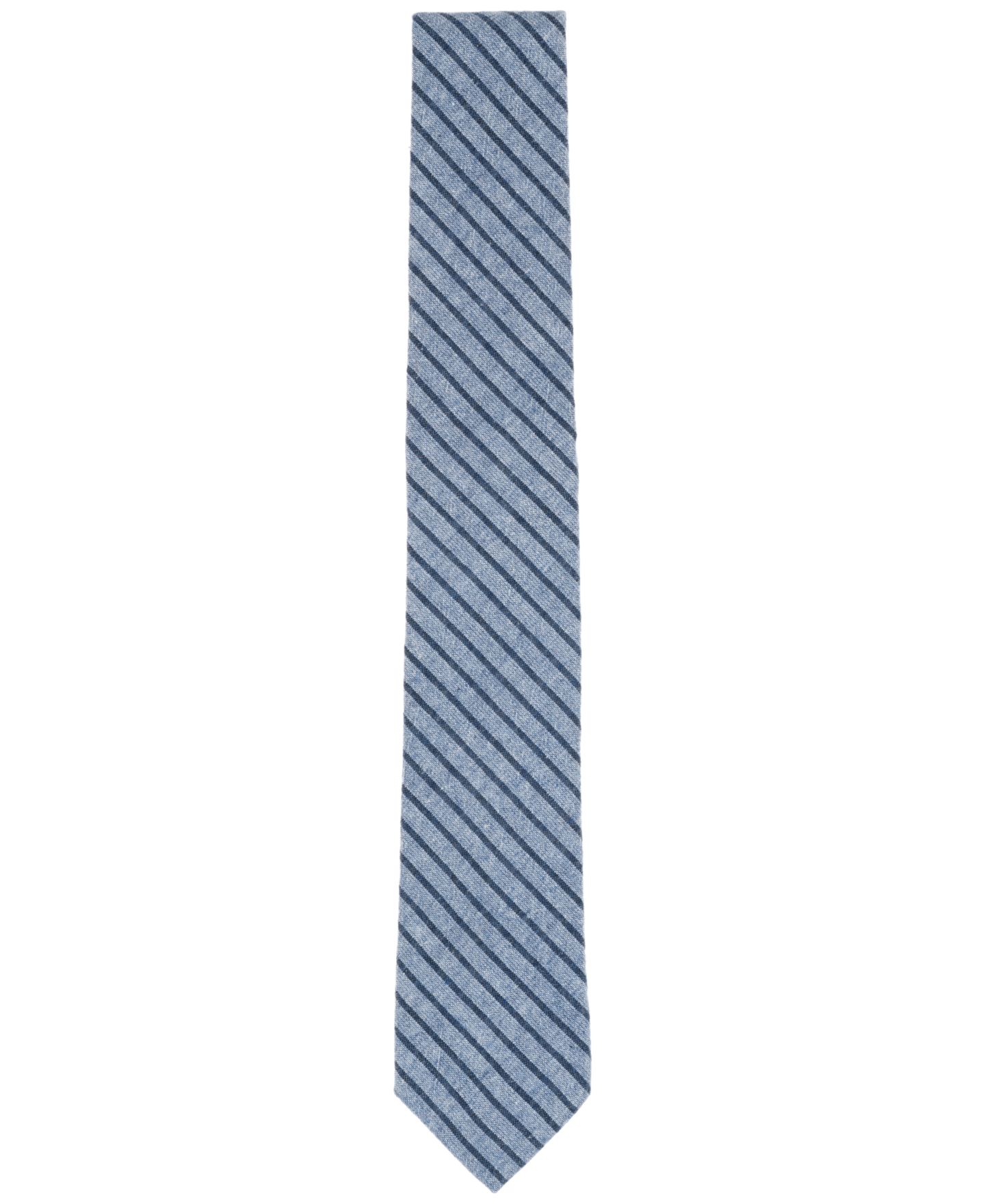 Мужской галстук Bar III Anton Striped Tie, цвет: Джинсовый — фото 2