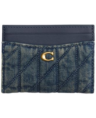 Essential Quilted Cotton Denim Card Case